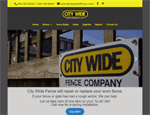 Tablet Screenshot of citywidefence.com